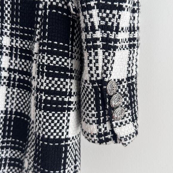 Zara Tweed Jacket Womens Small Double Breasted Blazer Equestrian Quiet Luxury - Picture 10 of 13